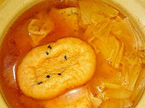 がんもどきと白菜のキムチ煮